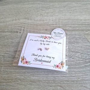 Moon Studs with Stones