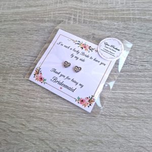 Heart Studs with 6 Stones