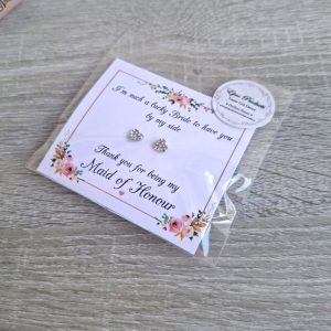 Heart Studs with 10 Stones