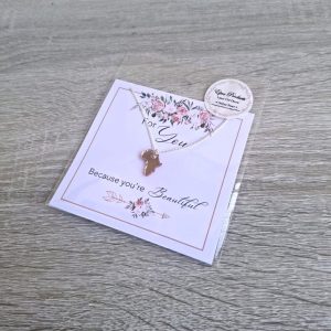 Rose Gold Mirror Africa Necklace